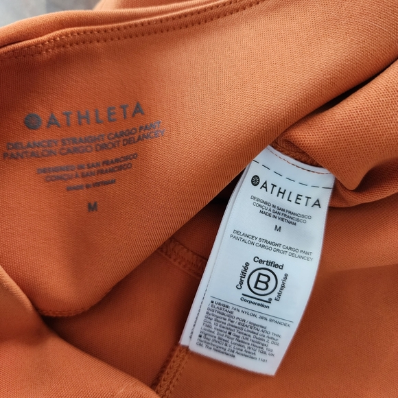 Athleta Delancey Straight Cargo Pant Foliage Orange Size Medium - Picture 13 of 13